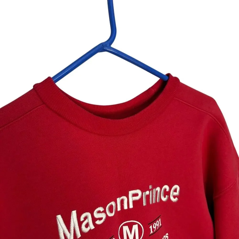 MasonPrince M.P. Studios Crewneck Sweater‎ Luxury Hoodie Sweatshirt Logo Size 1